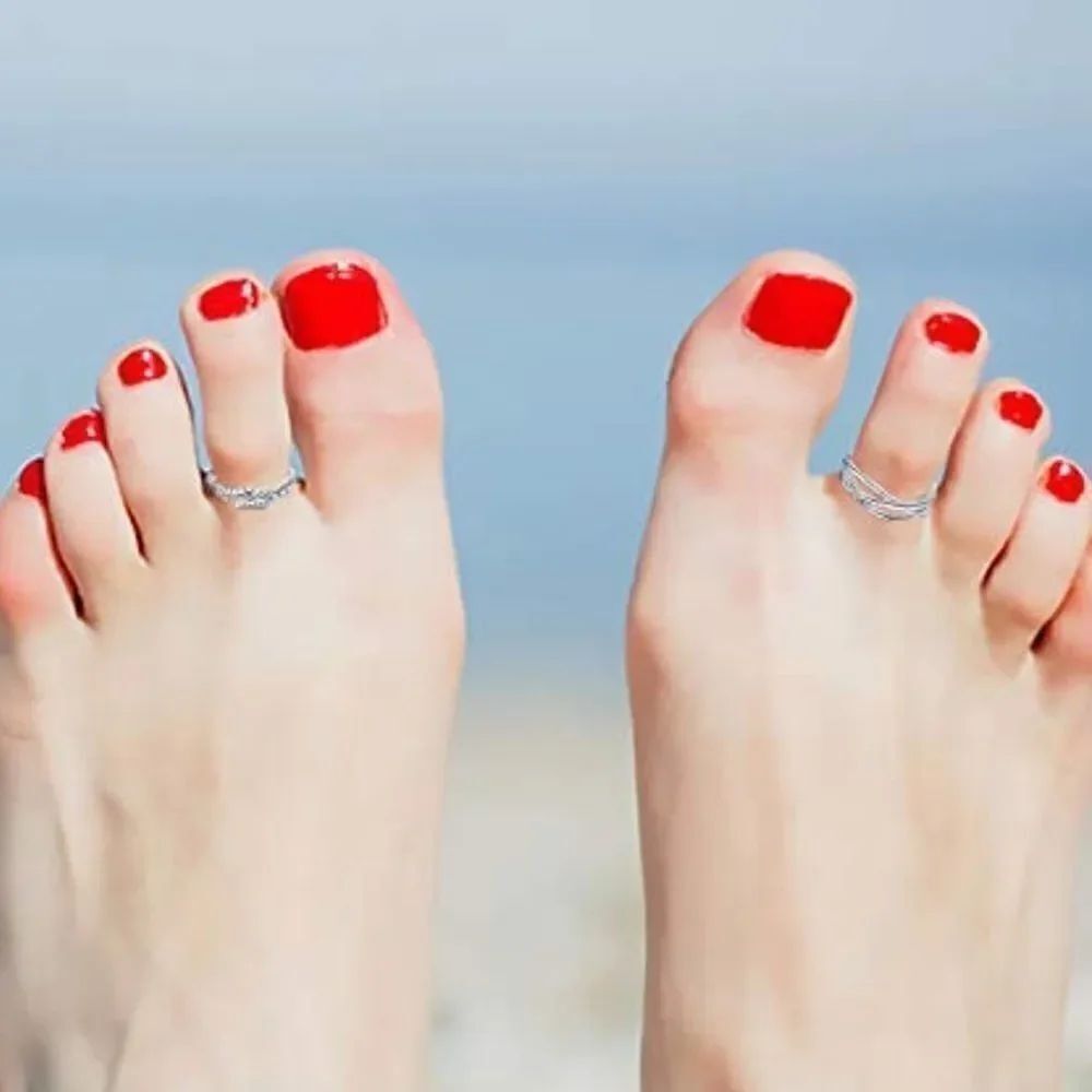 Silver Adjustable Open Toe Rings - Set of 12 - Picture 5 of 6